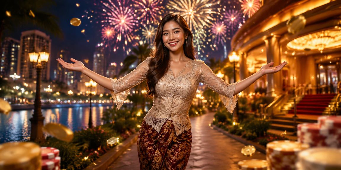 Suasana pertaruhan kasino bergaya Malaysia di meja Baccarat