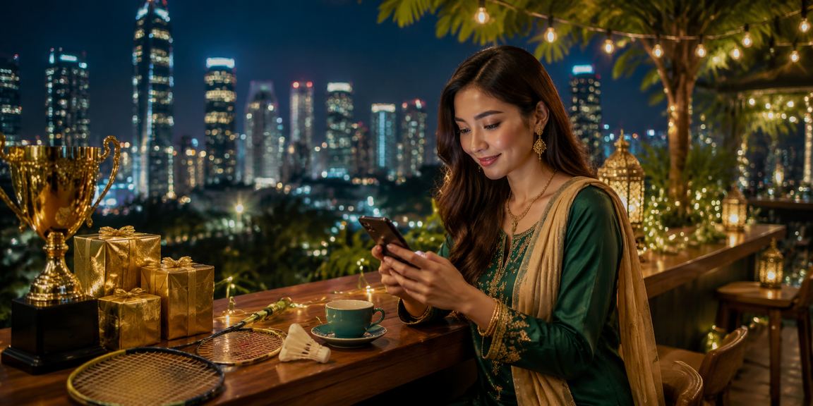 Pemain kasino mudah alih di Petaling Jaya semasa perayaan Hari Raya